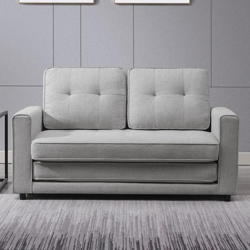 Mixoy 84"Modern 3in1 Loveseat Sleeper Sofa,MultiFunction TriFold